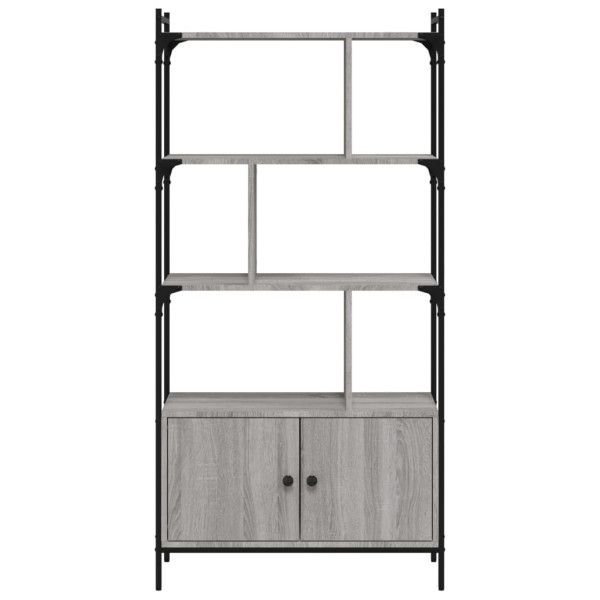 Estante c/ portas 76.5x30x154.5 cm deriv. madeira cinza sonoma M 5