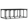 Mesa de centro madera de ingeniería negra 100x50x35.5 cm 2