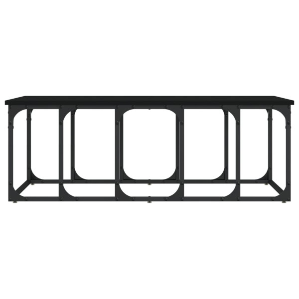 Mesa de centro madera de ingeniería negra 100x50x35.5 cm M 4