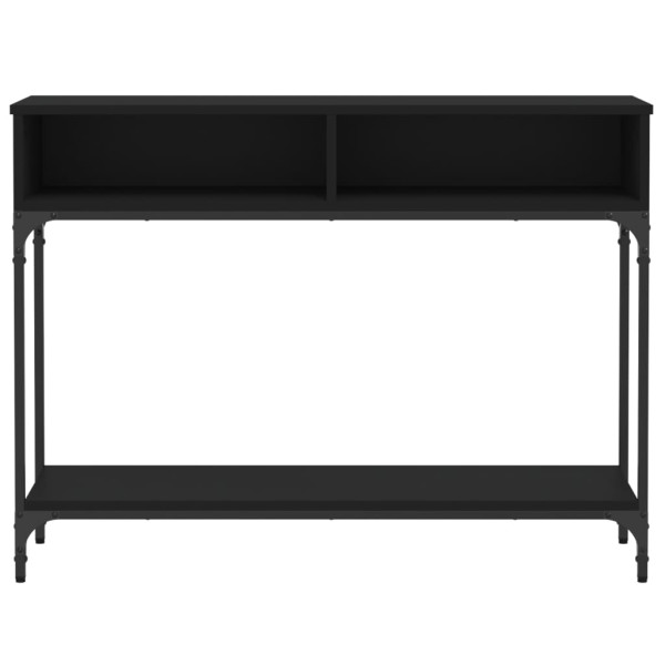Mesa consola madera de ingeniería negra 100x30.5x75 cm M 5