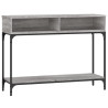 Mesa consola 100x30.5x75cm derivados de madeira cinzento sonoma 2