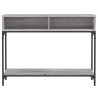 Mesa consola madera de ingeniería gris Sonoma 100x30.5x75 cm 5