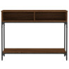 Mesa consola 100x30.5x75 cm derivados madeira carvalho castanho 5