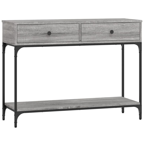 Mesa consola 100x34.5x75cm derivados de madeira cinzento sonoma M 2
