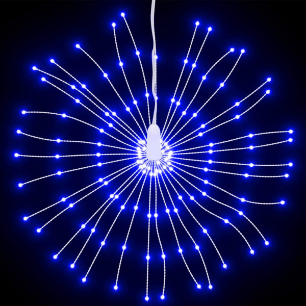 Iluminação estrelar p/ Natal 140 luzes LED 17 cm azul M 3