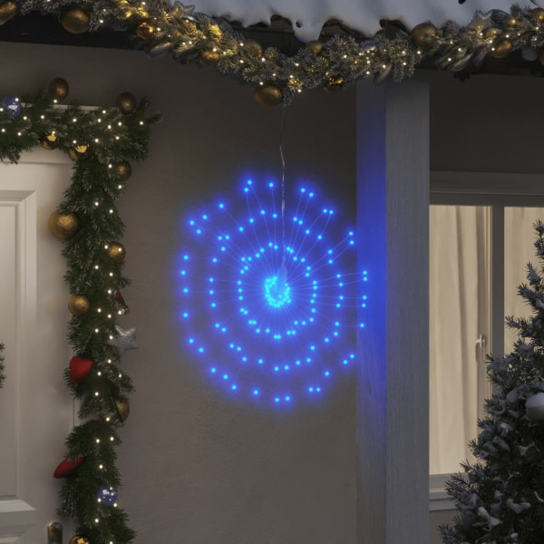 Luces de Navidad de estrellas 4 uds 140 LED azul 17 cm M 3