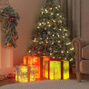 Presentes de Natal iluminados 3 pcs 64 luzes LED branco quente 1