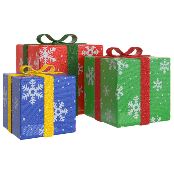 Presentes de Natal iluminados 3 pcs 64 luzes LED branco quente M 4