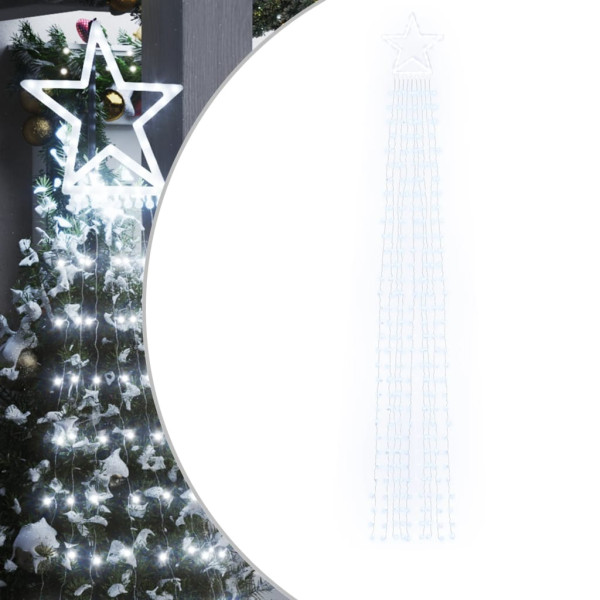 Iluminação p/ árvore de Natal 320 luzes LED 375cm branco frio M 4