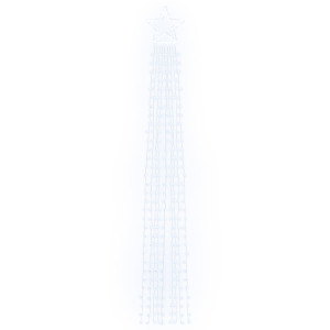 Iluminação p/ árvore de Natal 320 luzes LED 375cm branco frio H