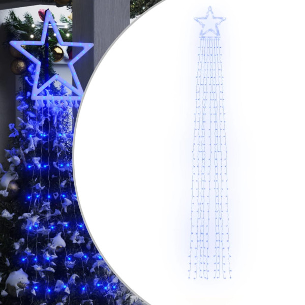 Iluminação p/ árvore de Natal 320 luzes LED 375 cm azul M 2