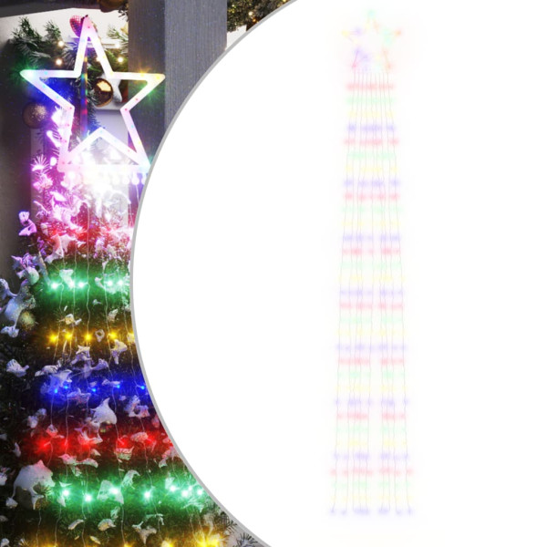 Iluminação p/ árvore de Natal 320 luzes LED 375 cm colorido M 2