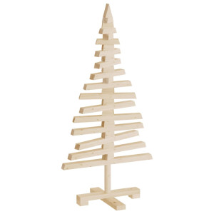 Árbol de Navidad de madera de adorno madera maciza pino 90 cm H