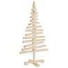 Árbol de Navidad de madera de adorno madera maciza pino 90 cm 2