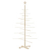 Árvore de Natal decorativa 150 cm madeira de pinho maciça 5