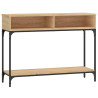 Mesa consola madera de ingeniería roble Sonoma 100x30.5x75 cm 2