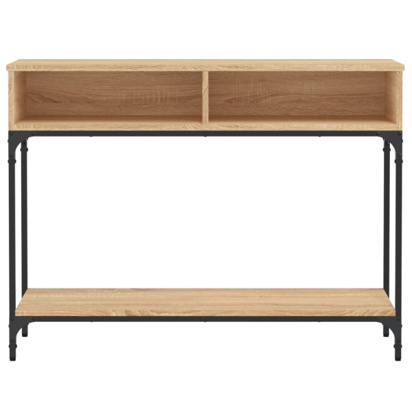 Mesa consola madera de ingeniería roble Sonoma 100x30.5x75 cm M 5