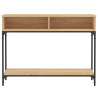 Mesa consola madera de ingeniería roble Sonoma 100x30.5x75 cm 5