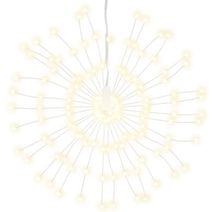 Luces de Navidad de estrellas 140 LED blanco cálido 17 cm H