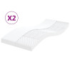 Colchões de espuma 2 pcs 100x200cm 7 zonas dureza 20 ILD branco 1