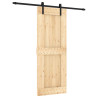 Puerta corredera con herrajes madera maciza de pino 80x210 cm 2