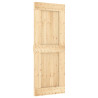Puerta corredera con herrajes madera maciza de pino 80x210 cm 3