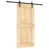 Puerta corredera con herrajes madera maciza de pino 95x210 cm 2