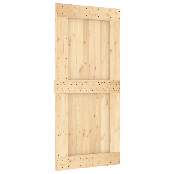 Puerta corredera con herrajes madera maciza de pino 95x210 cm M 3