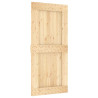 Puerta corredera con herrajes madera maciza de pino 95x210 cm 3