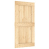 Puerta corredera con herrajes madera maciza de pino 100x210 cm 3