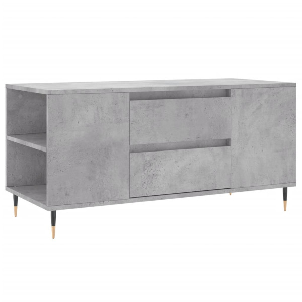 Mesa de centro madera ingeniería gris hormigón 102x44.5x50 cm M 2