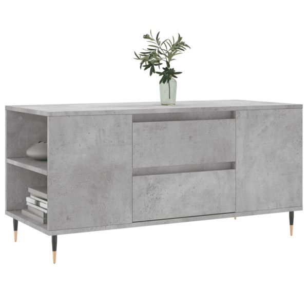 Mesa de centro madera ingeniería gris hormigón 102x44.5x50 cm M 3