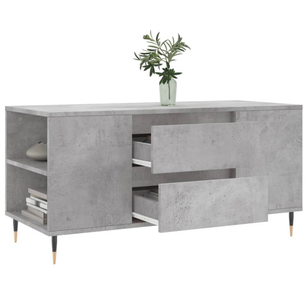 Mesa de centro madera ingeniería gris hormigón 102x44.5x50 cm M 4