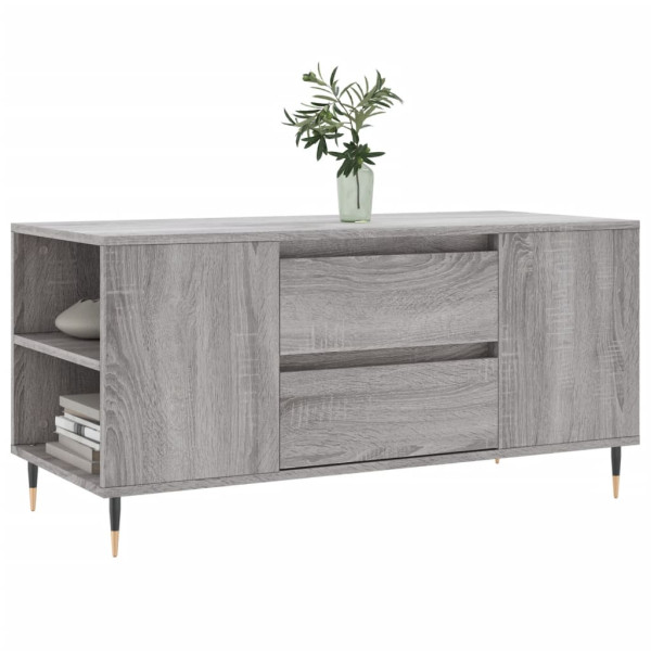 Mesa de centro madera de ingeniería gris Sonoma 102x44.5x50 cm M 3