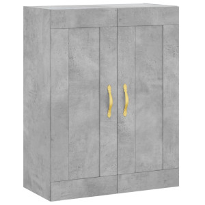 Armario de pared madera ingeniería gris hormigón 69.5x34x90 cm H