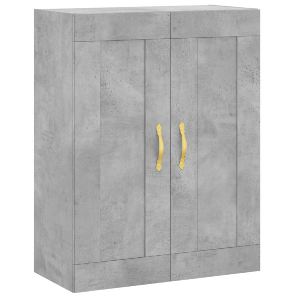 Armario de pared madera ingeniería gris hormigón 69.5x34x90 cm M 2