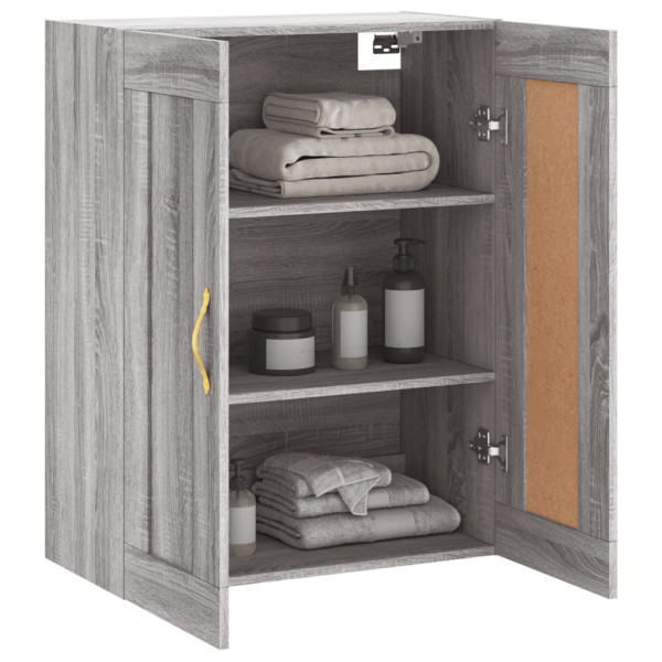 Armario de pared madera ingeniería gris Sonoma 69.5x34x90 cm M 5