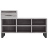 Mueble zapatero madera contrachapada gris Sonoma 102x36x60 cm 5