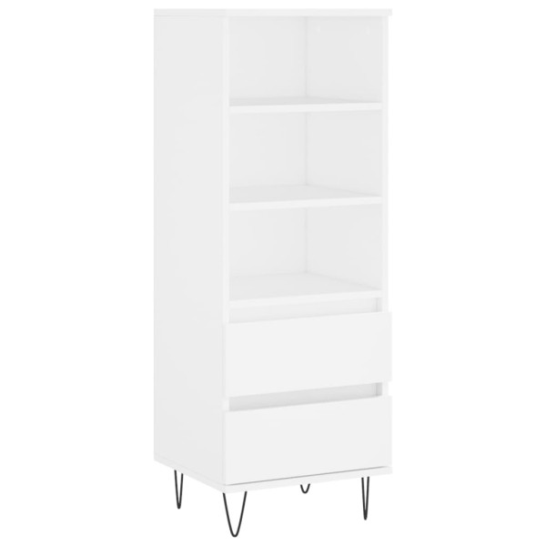 Aparador alto madera contrachapada blanco 40x36x110 cm M 2