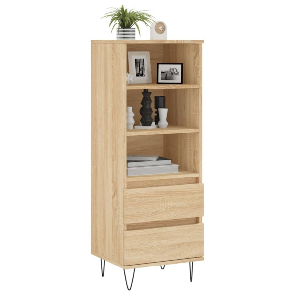 Aparador alto madera contrachapada roble Sonoma 40x36x110 cm M 3
