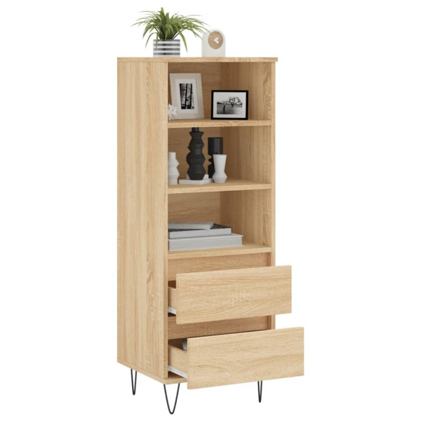 Aparador alto madera contrachapada roble Sonoma 40x36x110 cm M 4