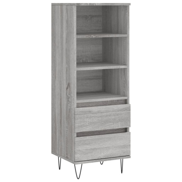 Aparador alto madera contrachapada gris Sonoma 40x36x110 cm M 2
