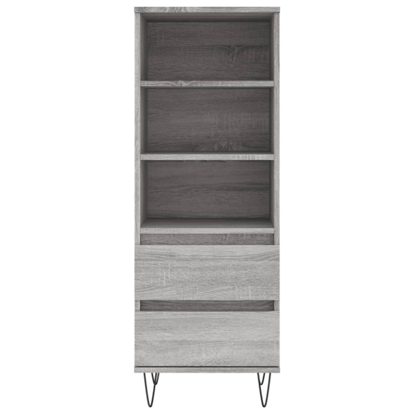 Aparador alto madera contrachapada gris Sonoma 40x36x110 cm M 5