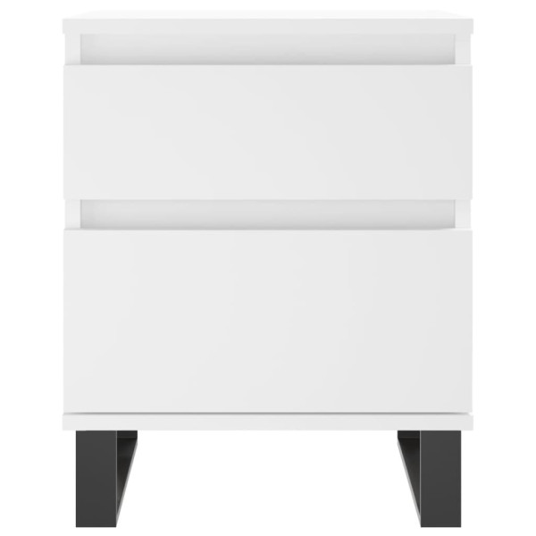 Mesita de noche madera contrachapada blanco 40x35x50 cm M 5