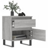 Mesita de noche 2 uds madera ingeniería gris Sonoma 40x35x50 cm 3