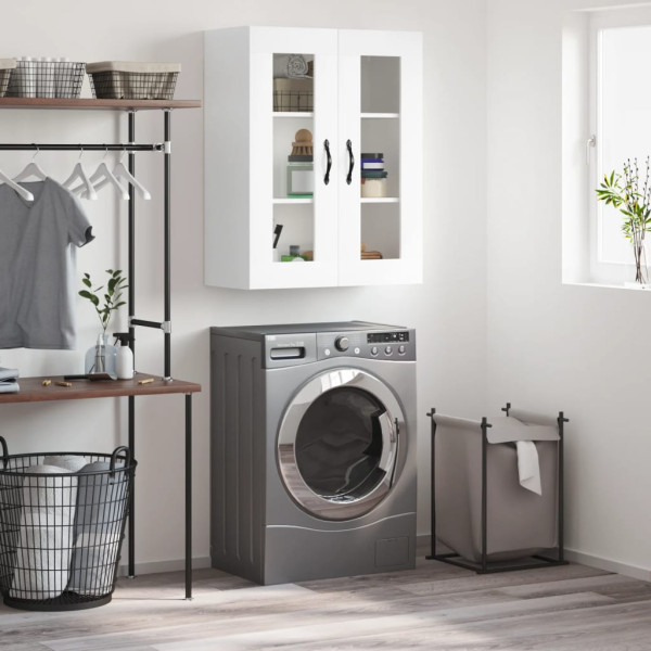 Armario de pared madera de ingeniería blanco 69.5x34x90 cm D