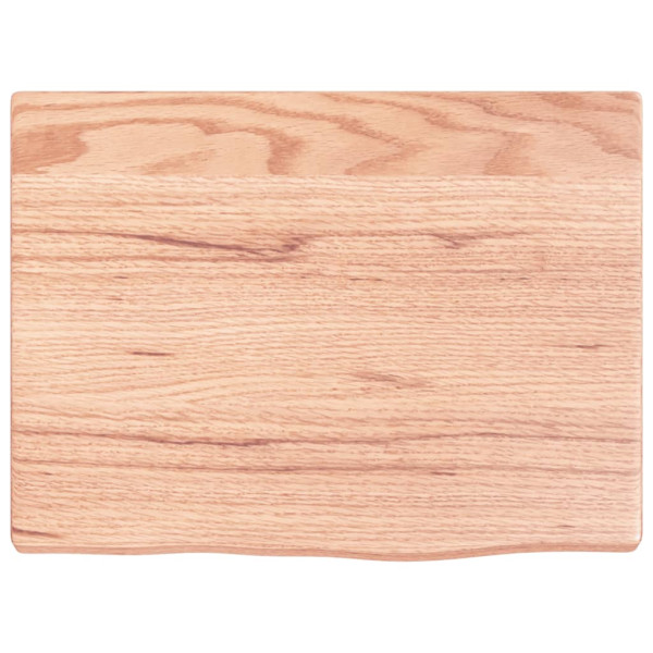Encimera de baño madera maciza tratada marrón claro 40x30x2 cm M 3