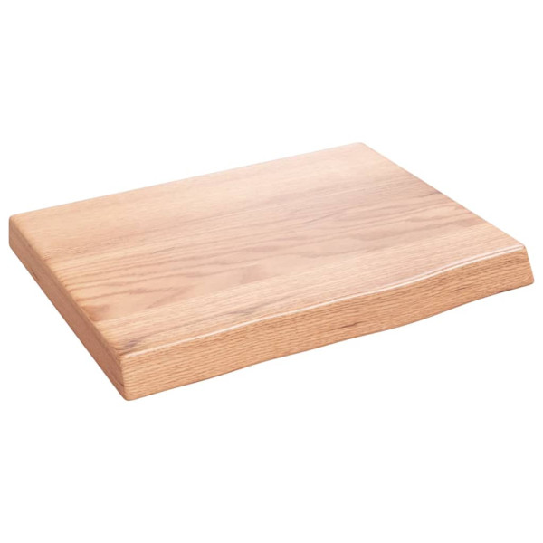 Encimera de baño madera maciza tratada marrón claro 40x30x4 cm M 2