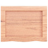 Encimera de baño madera maciza tratada marrón claro 40x30x6 cm 4