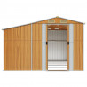 Abrigo de jardim 277x365.5x179cm aço galvanizado castanho-claro 5